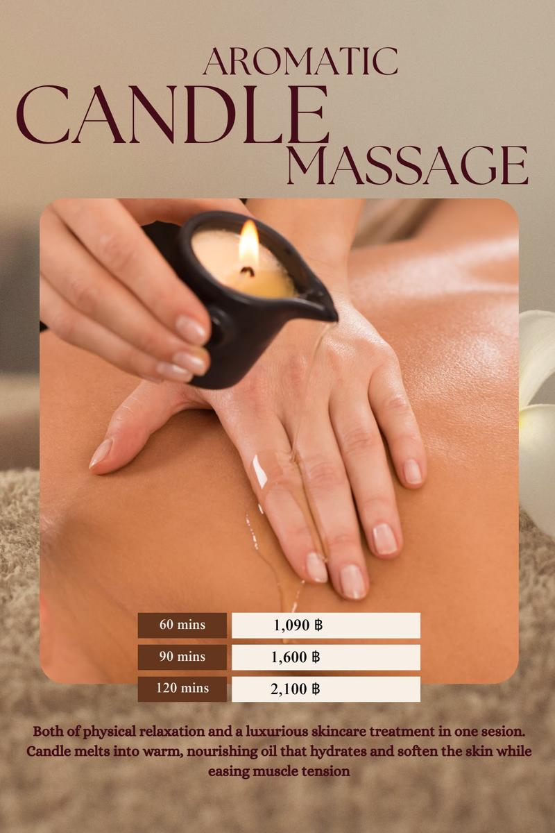 Aromatic candle massage session at OHH MASSAGE