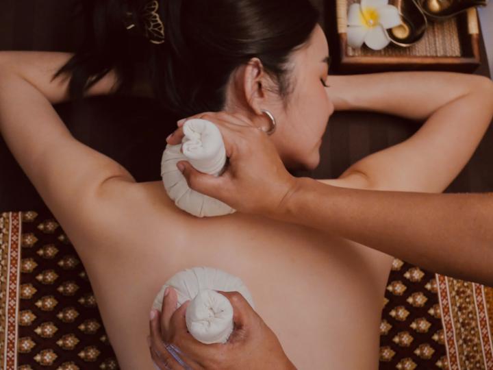 Thai herbal compress balls used during treatment