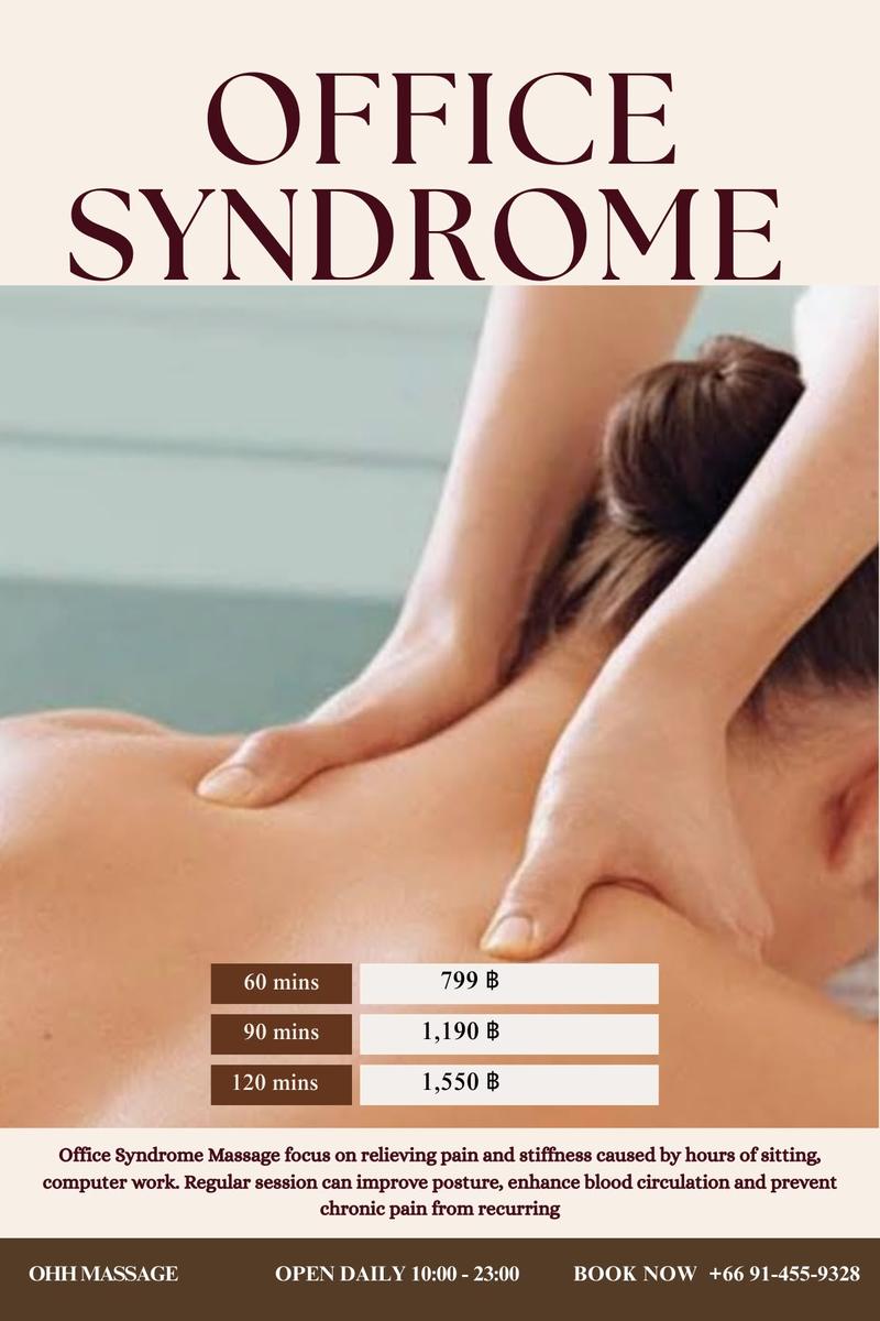 Office syndrome massage session at OHH MASSAGE