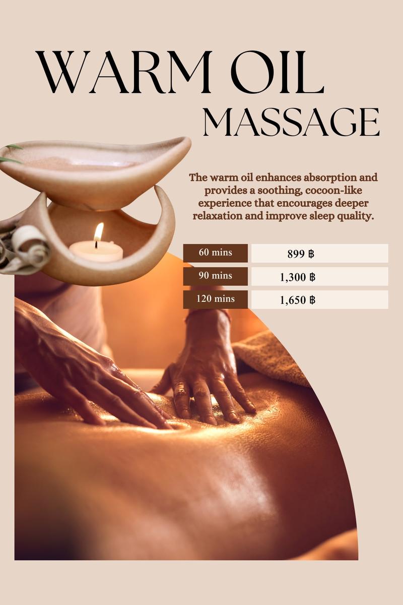 Warm oil massage session at OHH MASSAGE